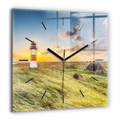 Ceas de sticlă pe perete pătrat Leguminoase