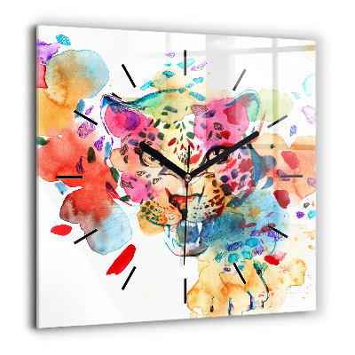 Ceas de sticlă pe perete pătrat Plantați în sol uscat