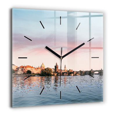 Ceas de sticlă pe perete pătrat Parlamentul de la Budapesta