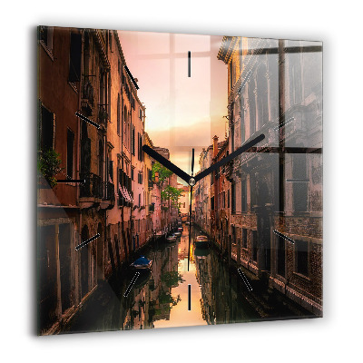 Ceas pătrat de perete din sticlă Cafe fierbinte