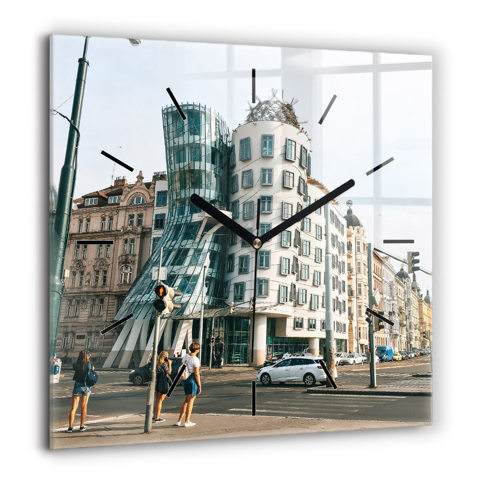 Ceas pătrat de perete din sticlă Colosseumul din Italia