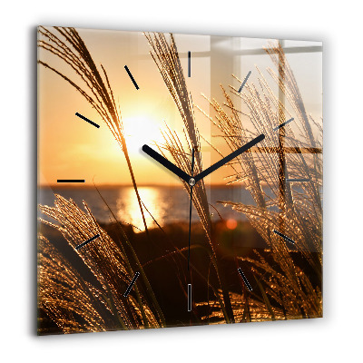 Ceas de sticlă pe perete pătrat Panorama de la London Eye a orașului