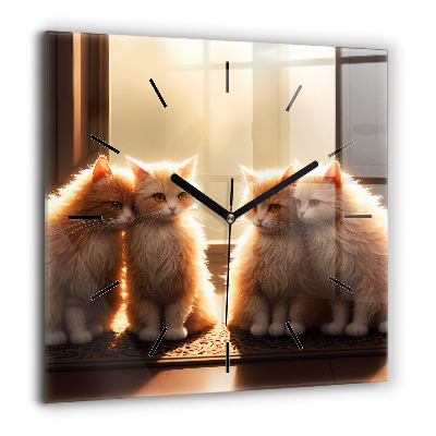 Ceas de sticlă pe perete pătrat Oraș rock din Republica Cehă