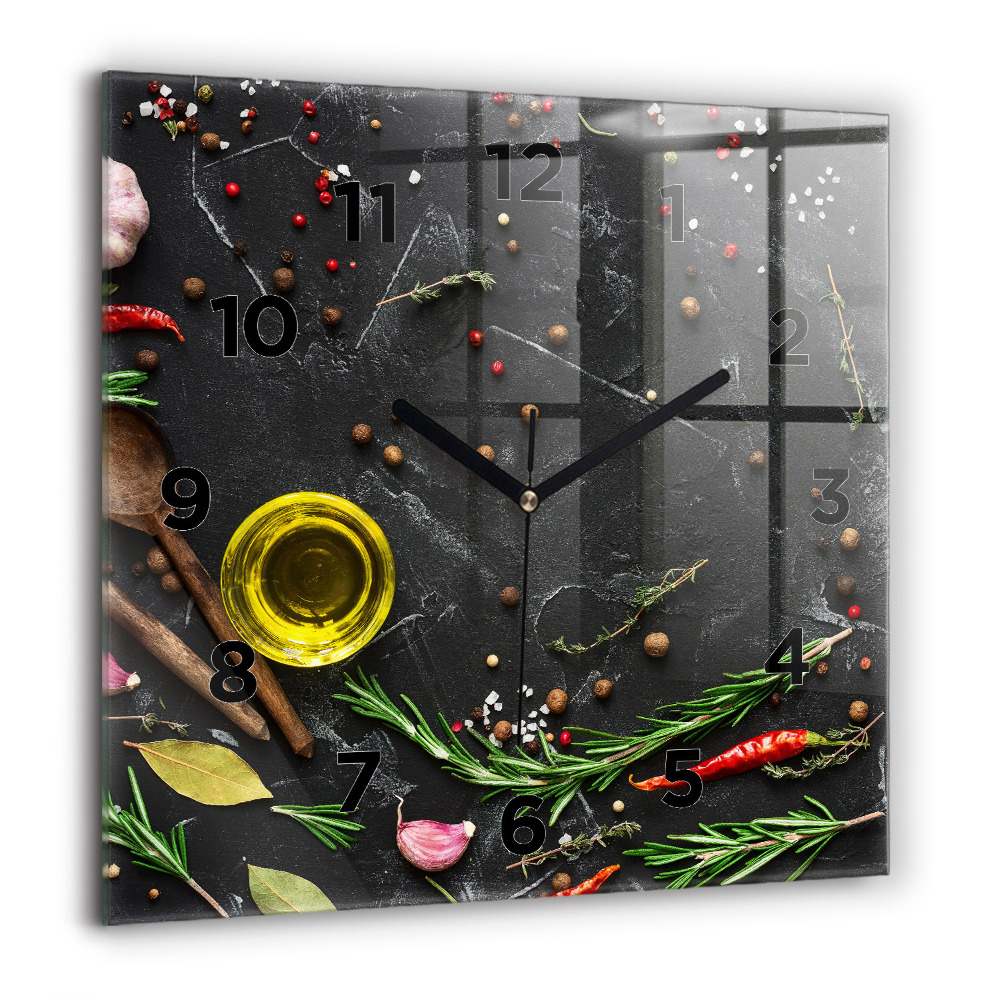 Ceas din sticlă pătrat Băutură vărsată