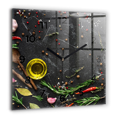 Ceas din sticlă pătrat Băutură vărsată