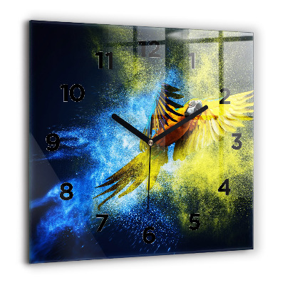 Ceas de sticlă pe perete pătrat Stickle de vin