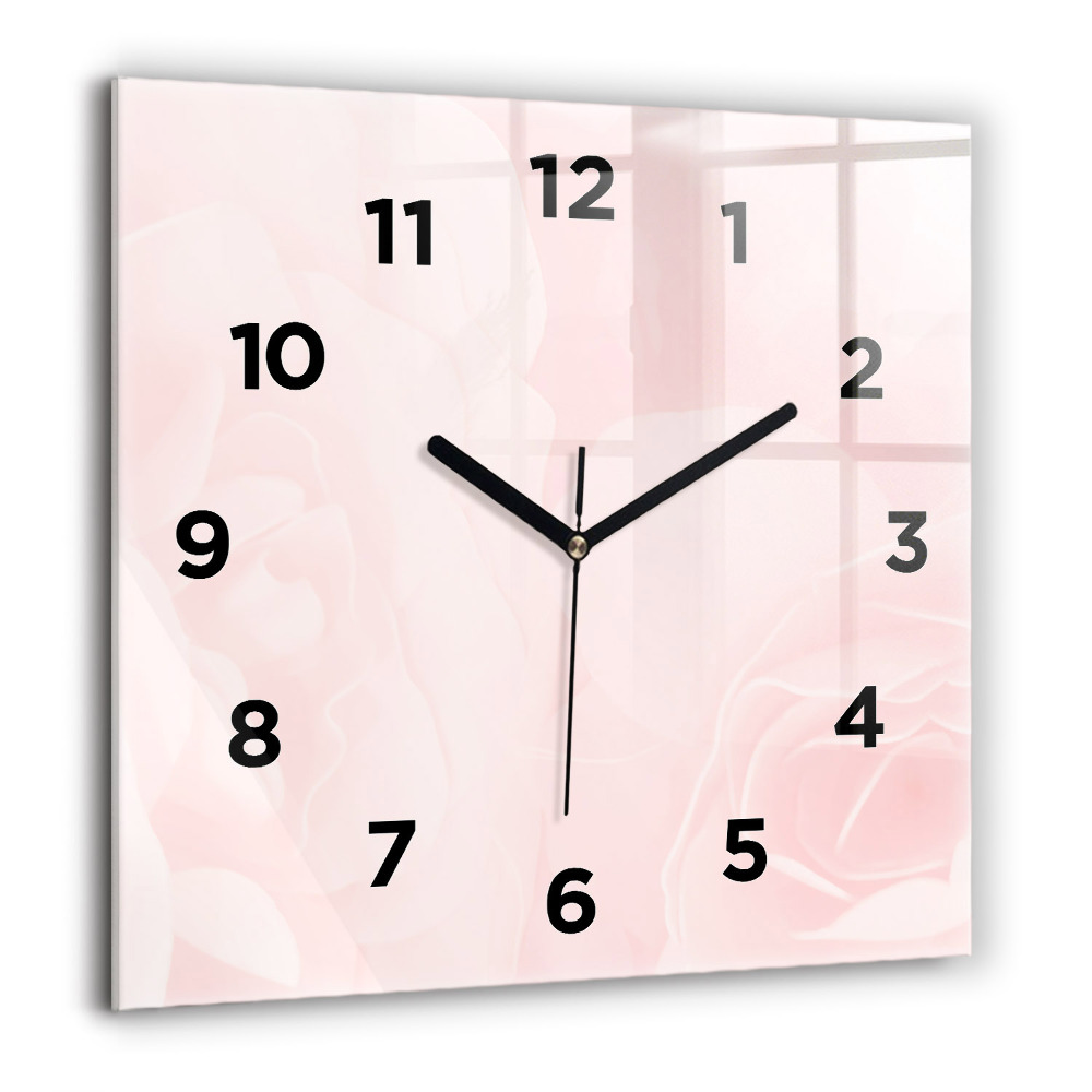 Ceas din sticlă pătrat Leu pictat