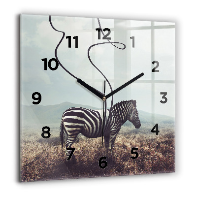 Ceas din sticlă pătrat Scenă fantastică în stil chinezesc