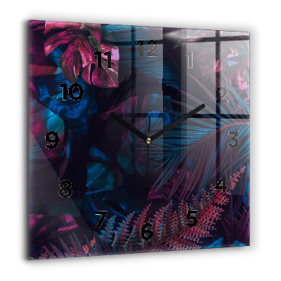 Ceas de sticlă pe perete pătrat Perete pictat