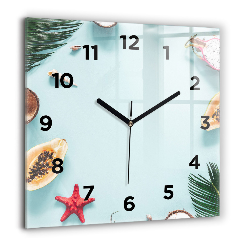 Ceas din sticlă pătrat Abstracția adâncimii