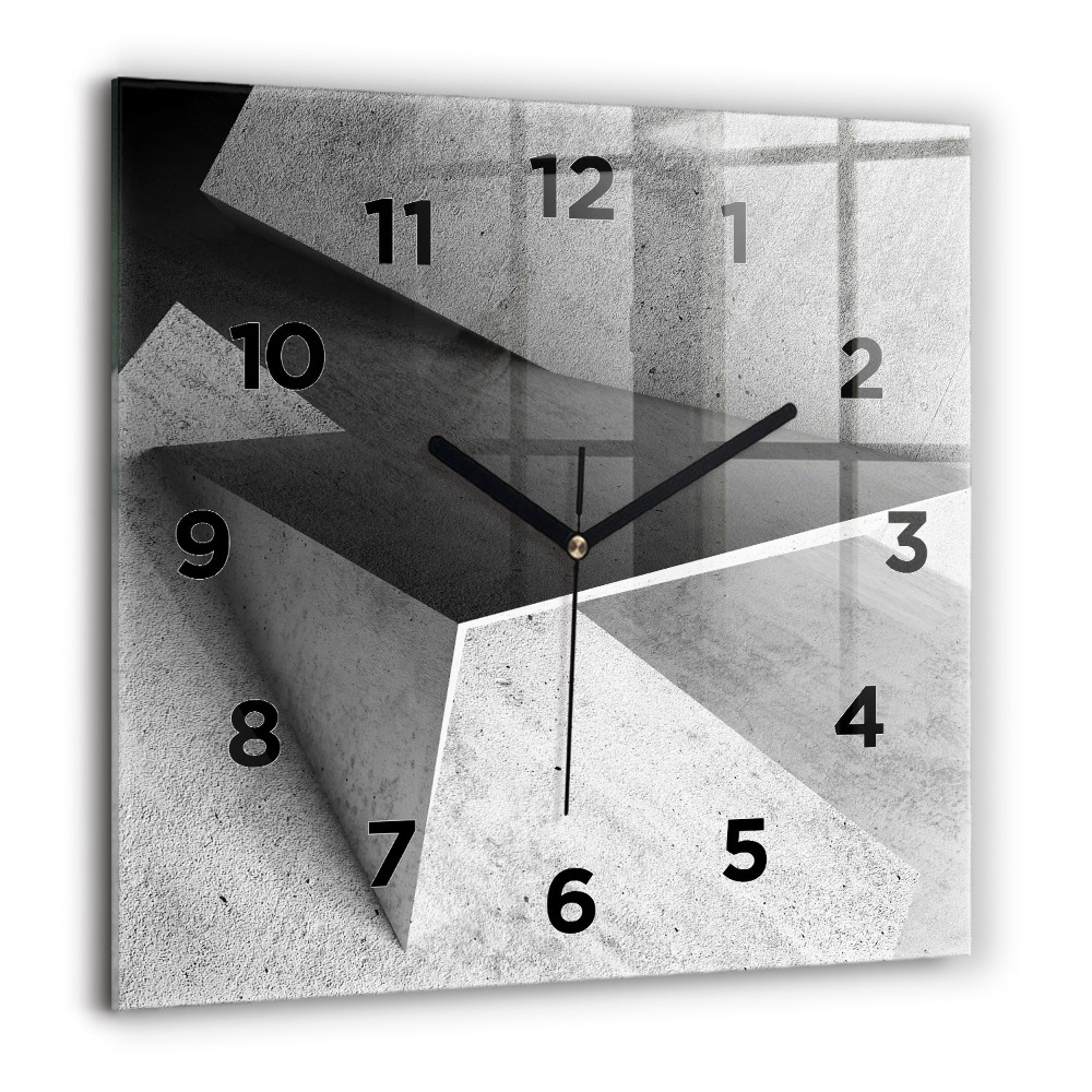 Ceas de sticlă pe perete pătrat Zebra colorată