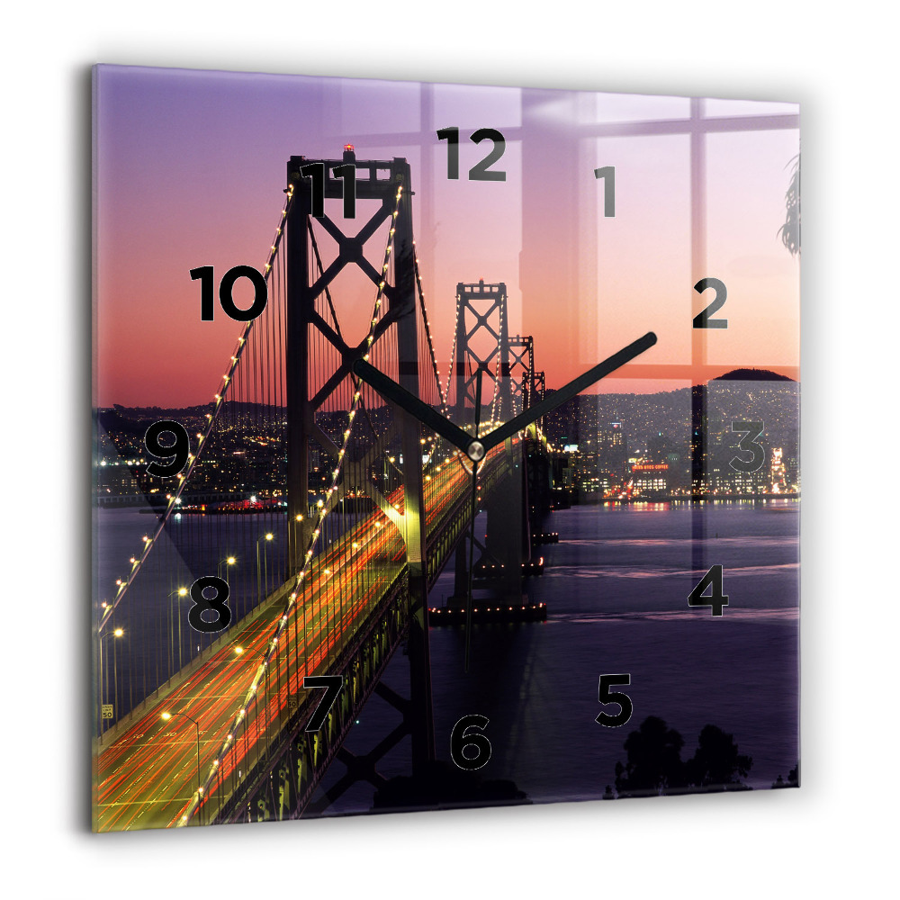 Ceas perete din sticlă pătrat Mașini vechi