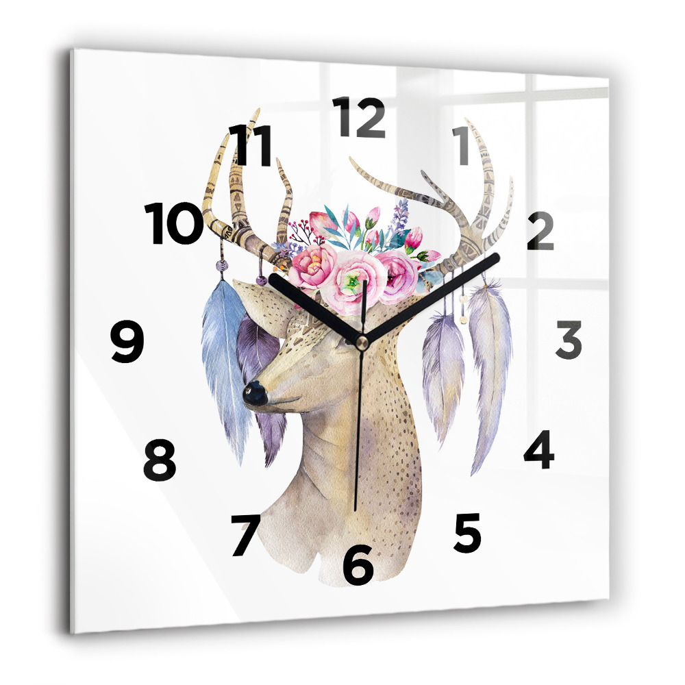 Ceas din sticlă pătrat Abstracția ornamentală