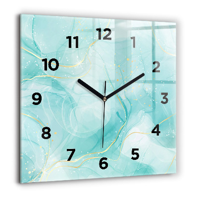 Ceas de sticlă pe perete pătrat Model de gradient