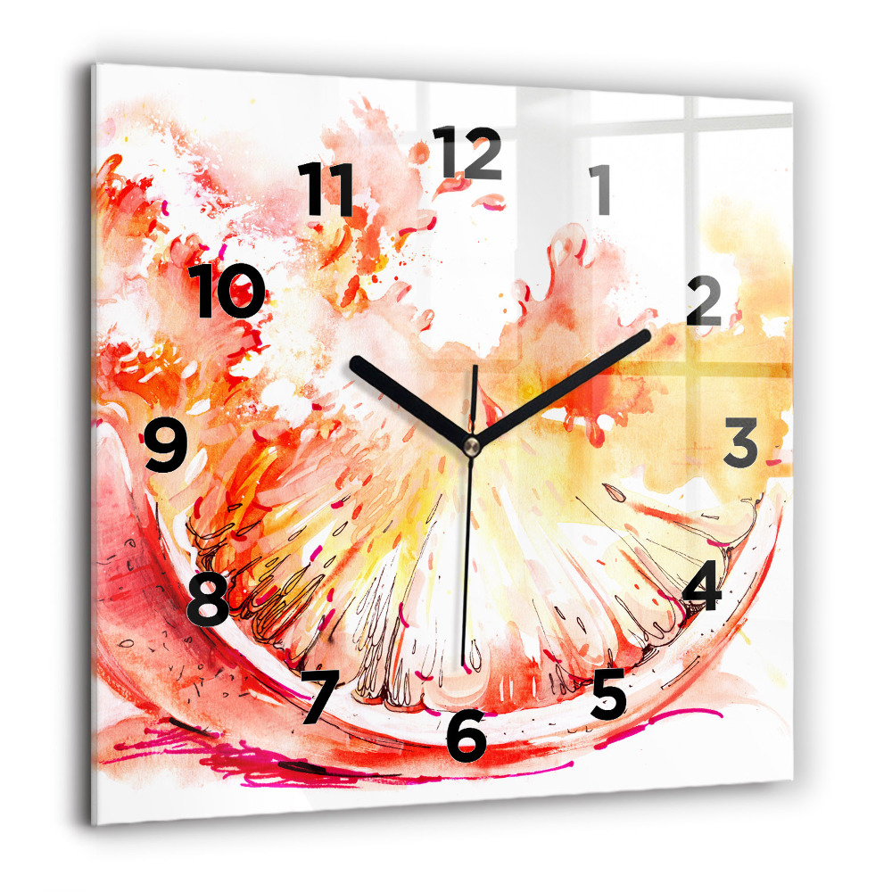 Ceas de sticlă pe perete pătrat Italia - Gondola venețiană