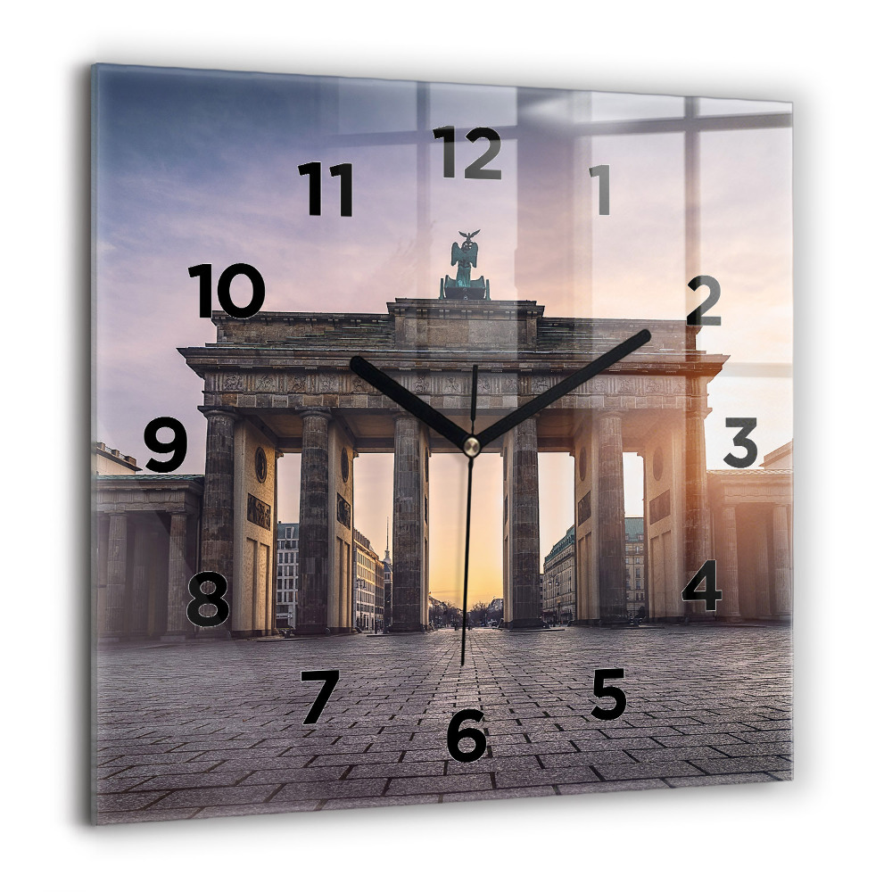 Ceas pătrat de perete din sticlă Harta lumii vechi