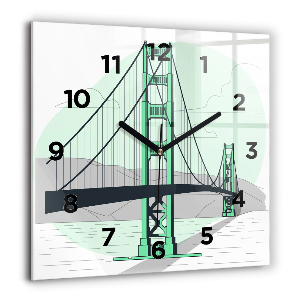 Ceas din sticlă pătrat Peisaj stâncos