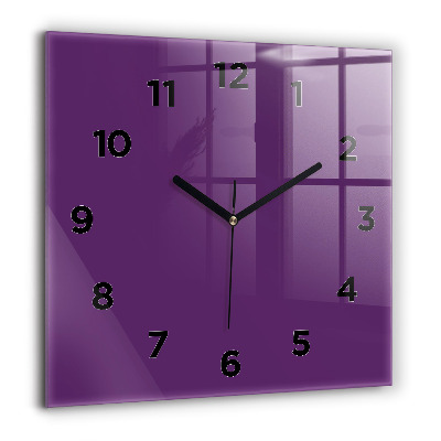 Ceas din sticlă pătrat Culoare violet