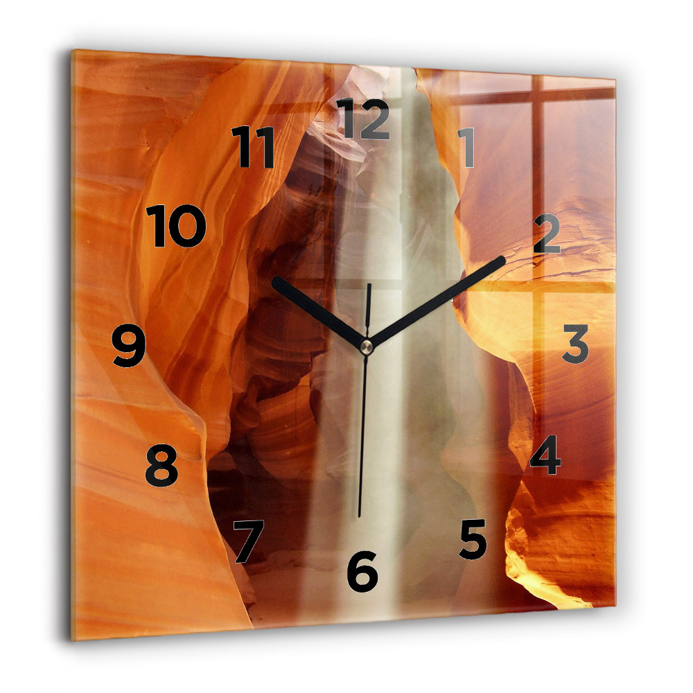 Ceas de sticlă pe perete pătrat Nava cu vele fantezie