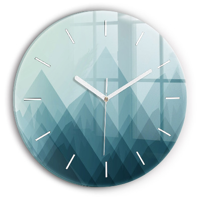 Ceas din sticlă rotund Figuri geometrice