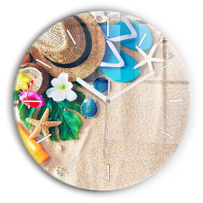 Ceas perete din sticlă rotund Accesorii de vacanta