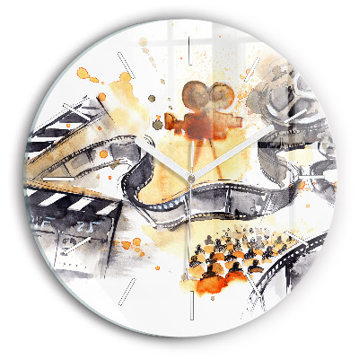 Ceas de sticlă pe perete rotund Cinematografia camerei