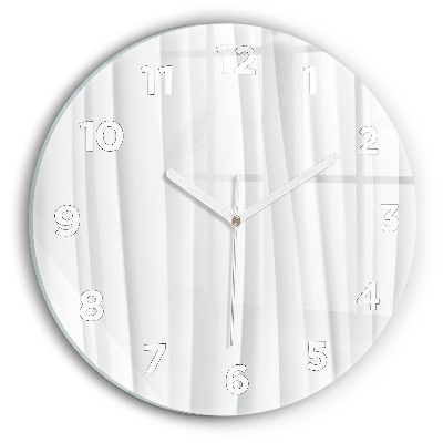 Ceas rotund de perete din sticlă Textura valuri