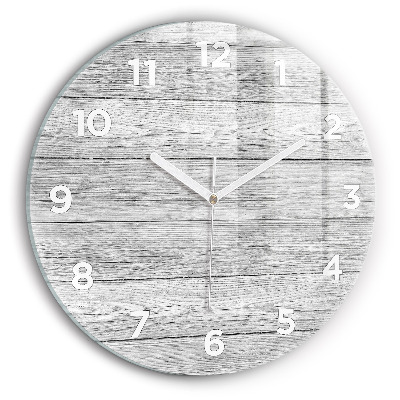 Ceas din sticlă rotund Panouri din lemn