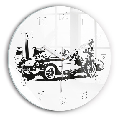 Ceas din sticlă rotund Ilustrație retro