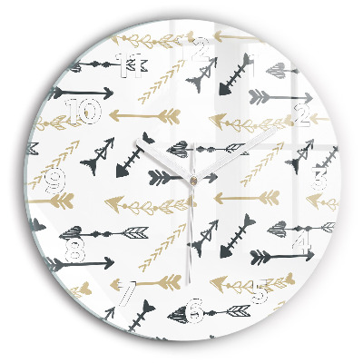 Ceas de sticlă pe perete rotund Model geometric hipster