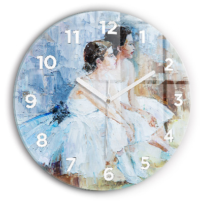 Ceas din sticlă rotund Tinere balerine