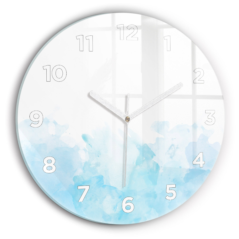 Ceas perete din sticlă rotund Pete pictate