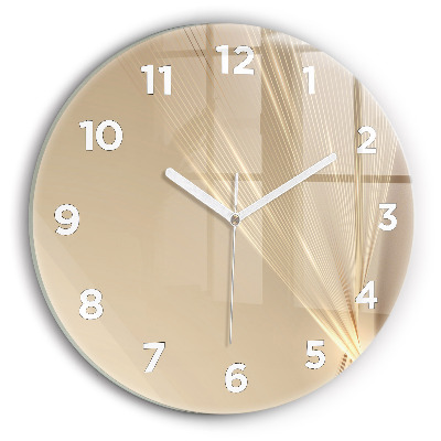 Ceas rotund de perete din sticlă Lumină abstractă