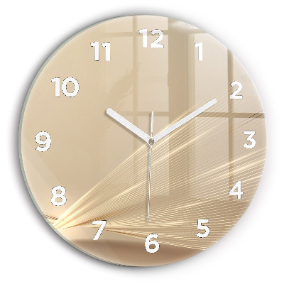 Ceas de sticlă pe perete rotund Lumină abstractă