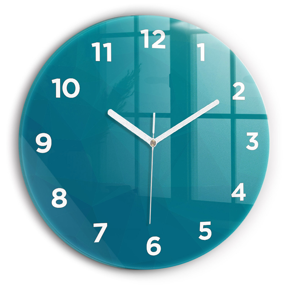 Ceas de sticlă pe perete rotund Abstracția nautică