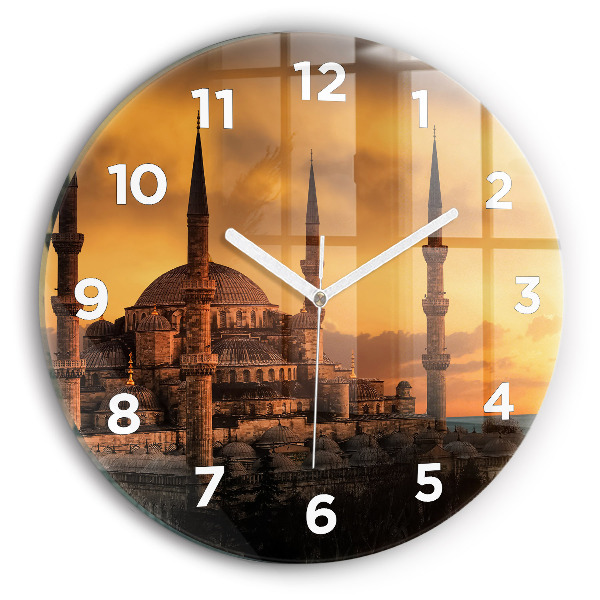 Ceas rotund de perete din sticlă Moscheea din Istanbul