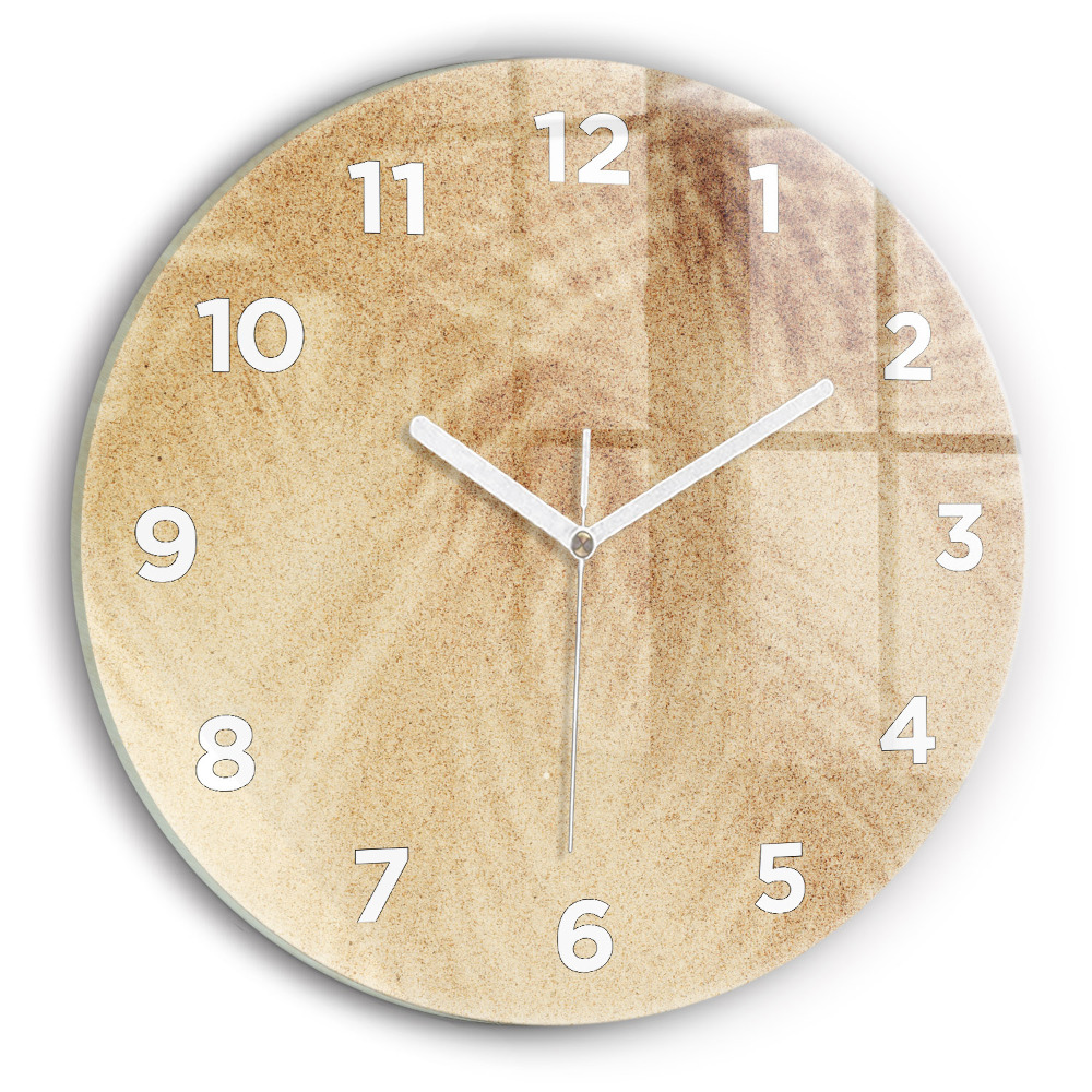 Ceas din sticlă rotund Abstracția aurie