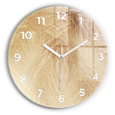 Ceas din sticlă rotund Abstracția aurie