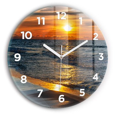 Ceas perete din sticlă rotund Władysławowo Marea Baltică