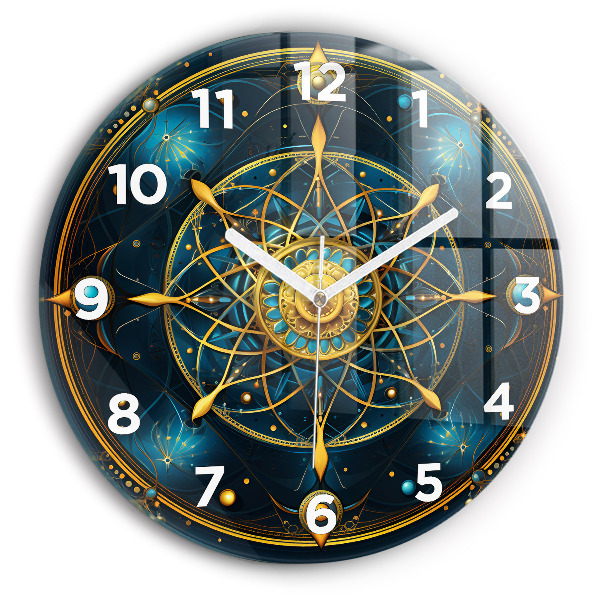 Ceas rotund de perete din sticlă Ceas horoscop