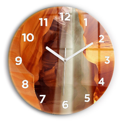 Ceas de sticlă pe perete rotund Canionul deșertului