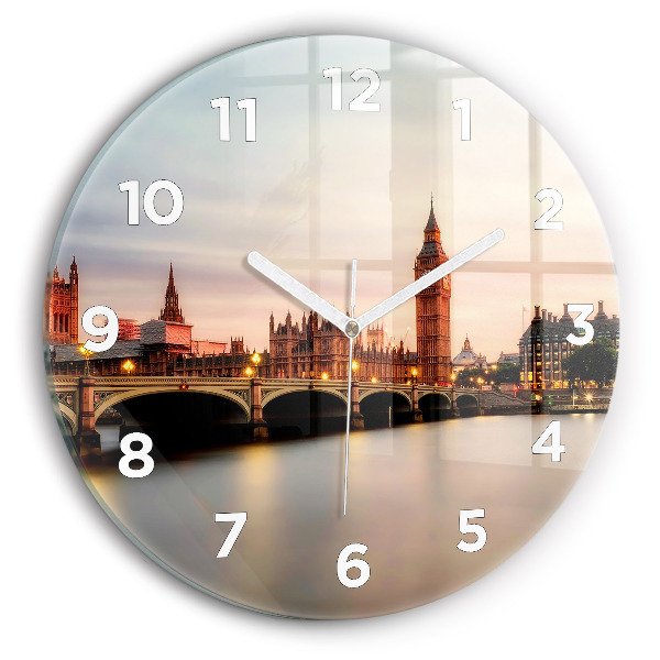 Ceas din sticlă rotund Orizontul Big Ben a Londrei