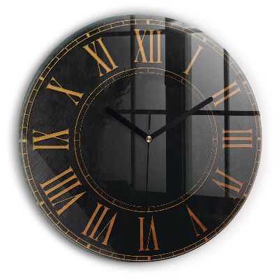 Ceas de sticlă pe perete rotund Cifre Romane Vechi