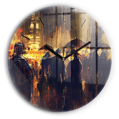 Impresionismul în artă Rynek Ceas de sticlă pe perete rotund