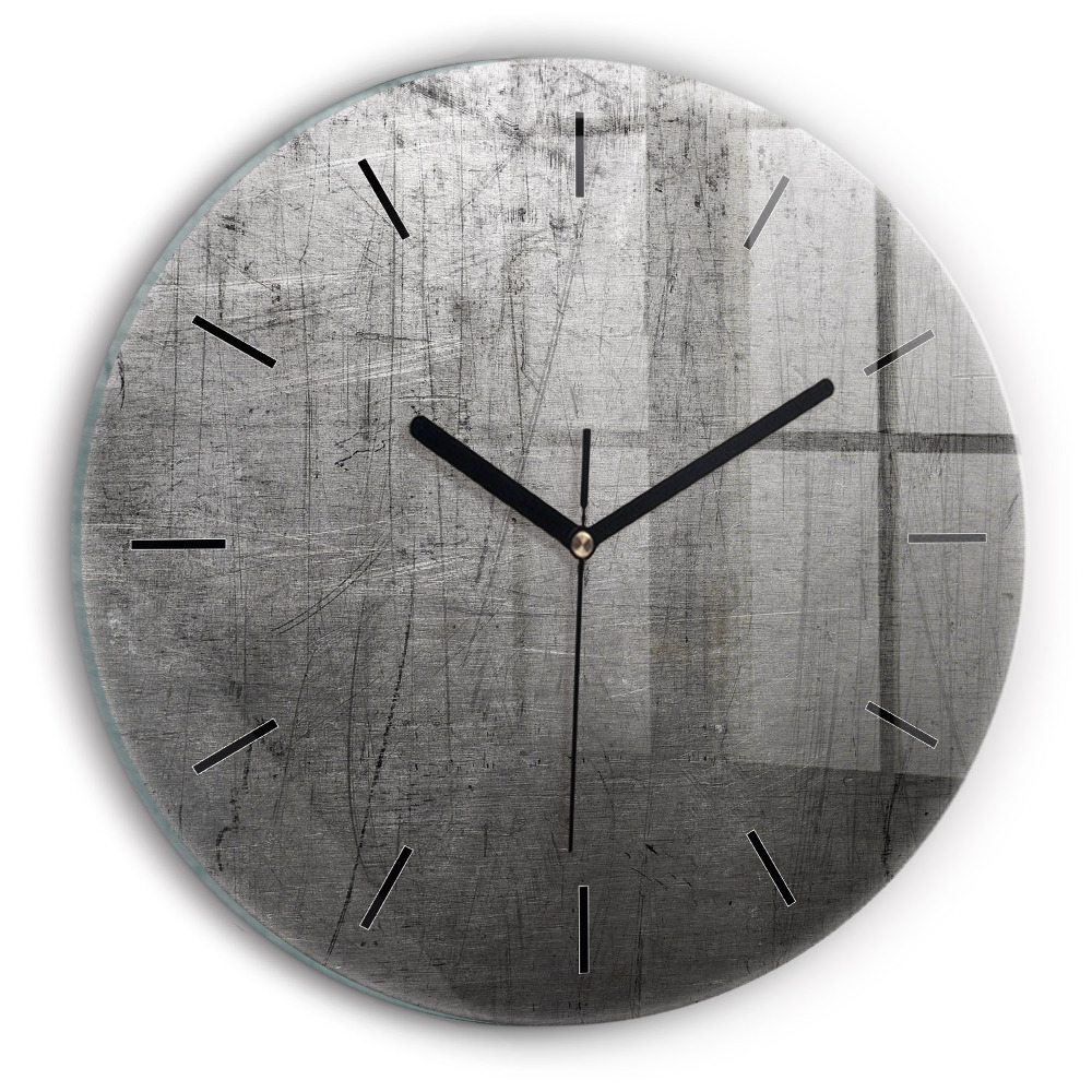 Perete metalic Ceas rotund de perete din sticlă