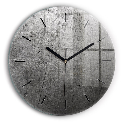 Perete metalic Ceas rotund de perete din sticlă