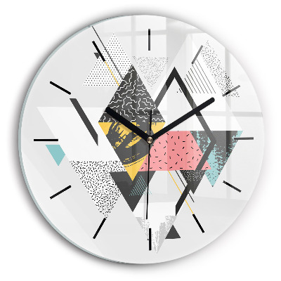 Model geometric Ceas rotund de perete din sticlă