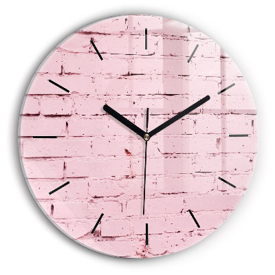 Zid de cărămizi Ceas din sticlă rotund