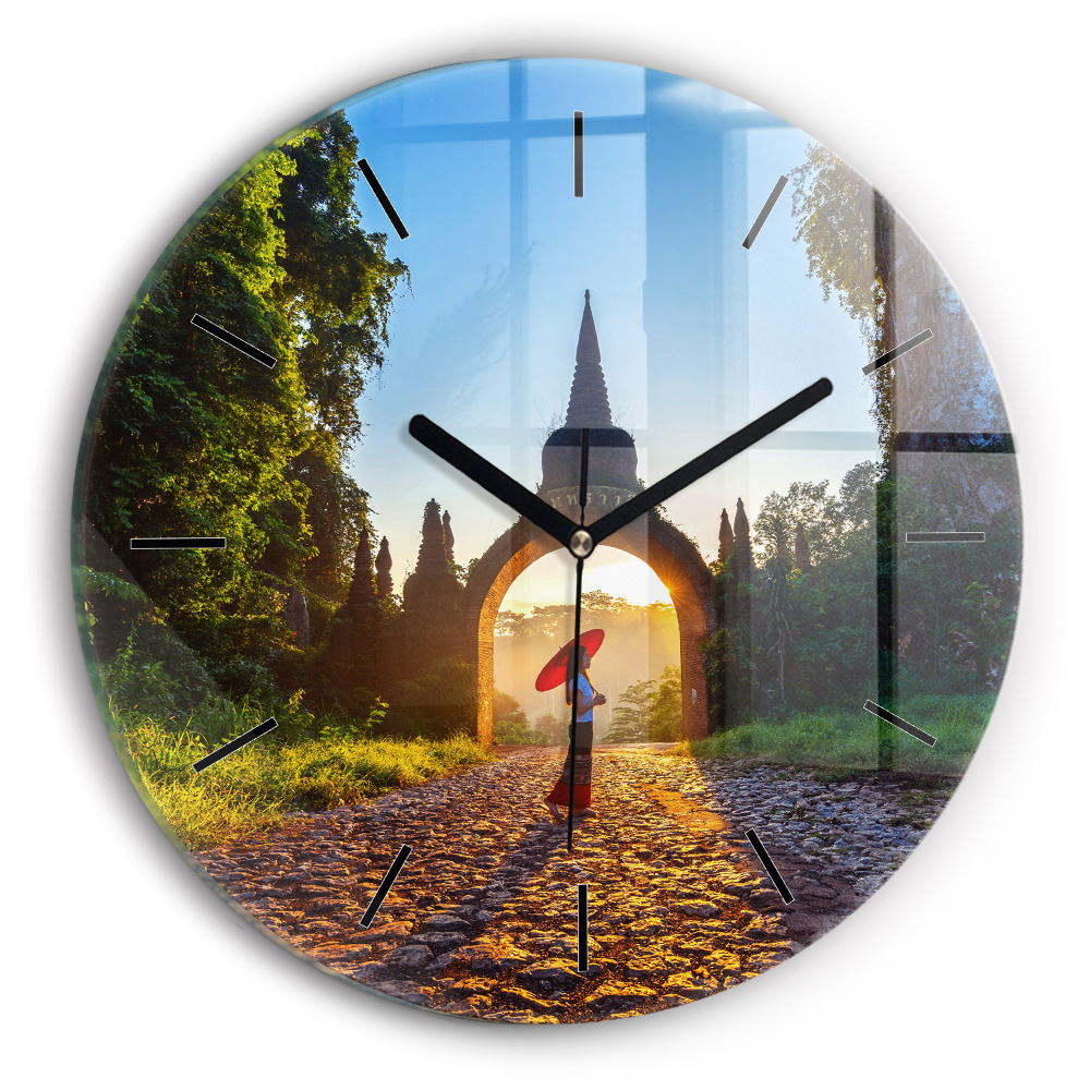 Parcul Surat Thani Thailanda Ceas rotund de perete din sticlă