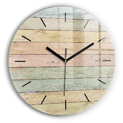 Plăci colorate Ceas din sticlă rotund